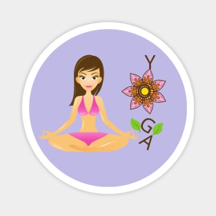 Flower YOGA Magnet